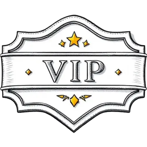 Obraz medalionu ze znakiem VIP